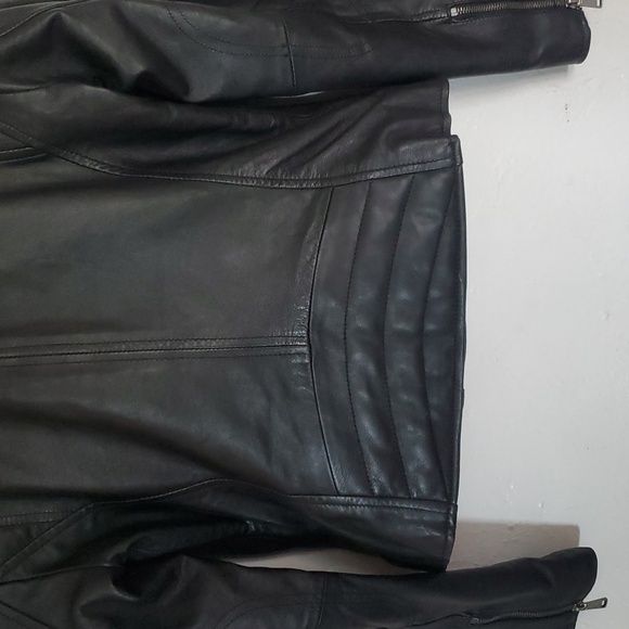 Wilsons Genuine Leather Moto Jacket In Black Size S - Picture 6 of 10